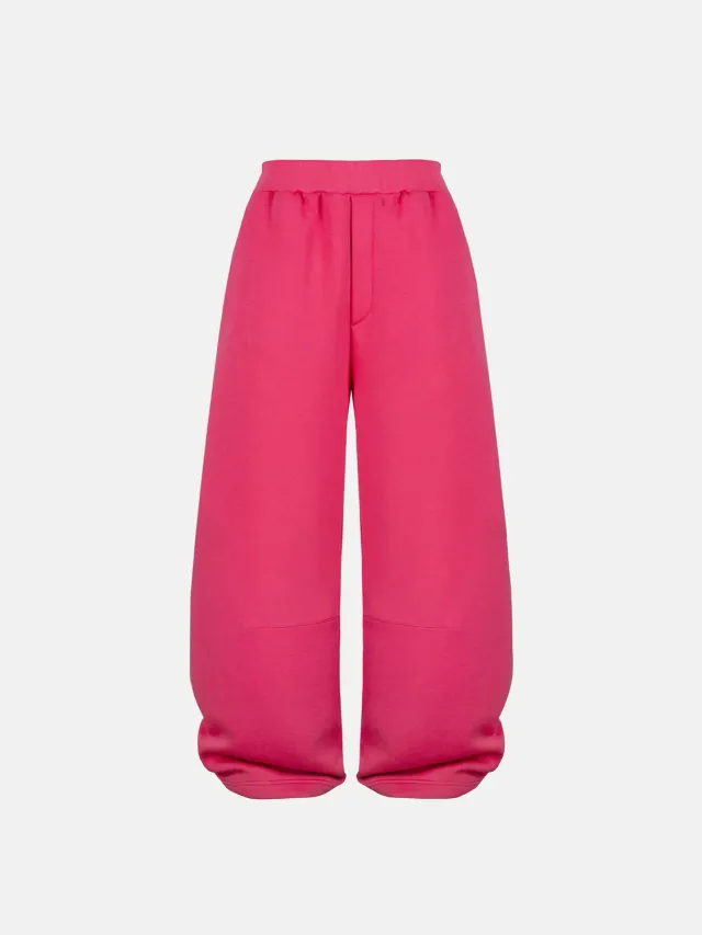 Enrage Bubble pantaloni sport roz grosi bumbac