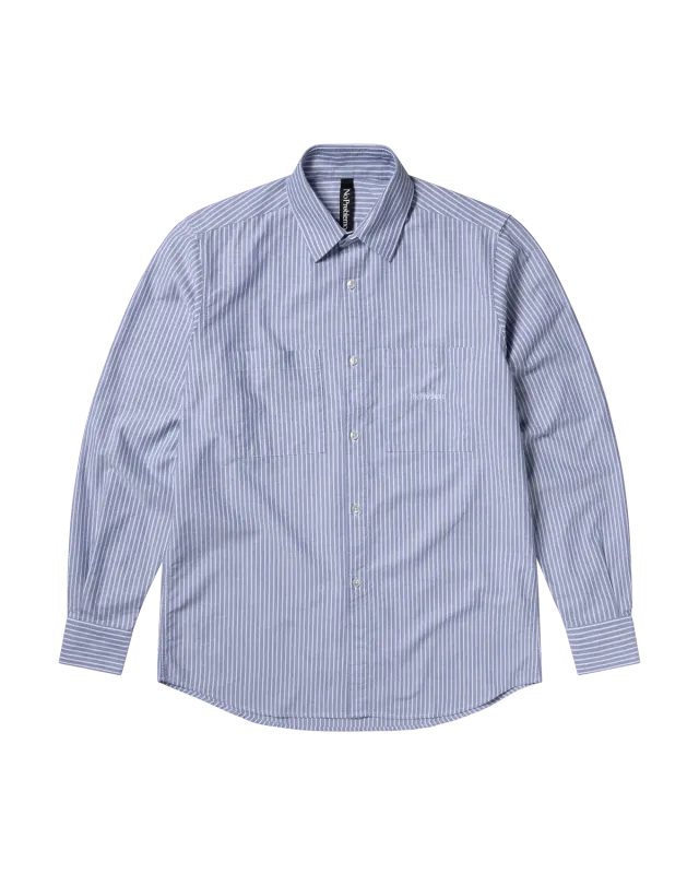 No Problemo Oxford Stripe LS Shirt cămașă albă dungi