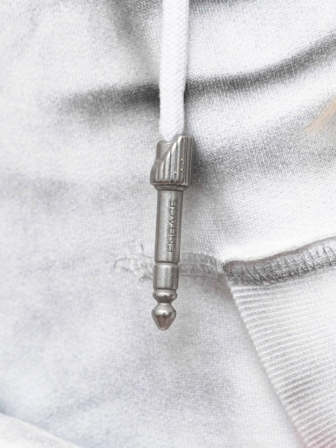 Enrage Dirty Spray Zip Hoodie hanorac alb bumbac