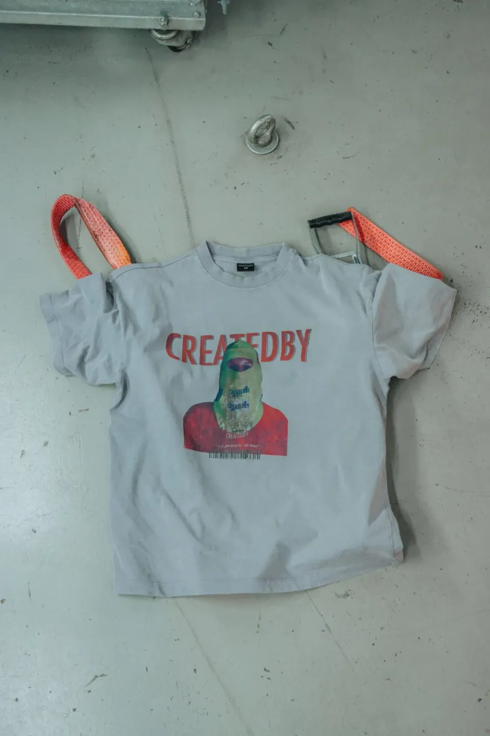 Createdby Origins Grey Washed tricou gri spălat bumbac
