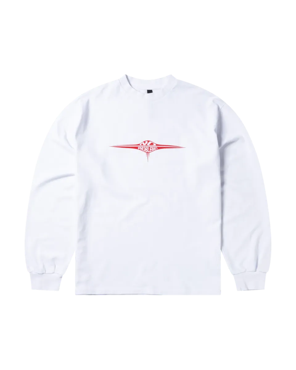 No Problemo UFNO LS Tee tricou alb maneca lunga
