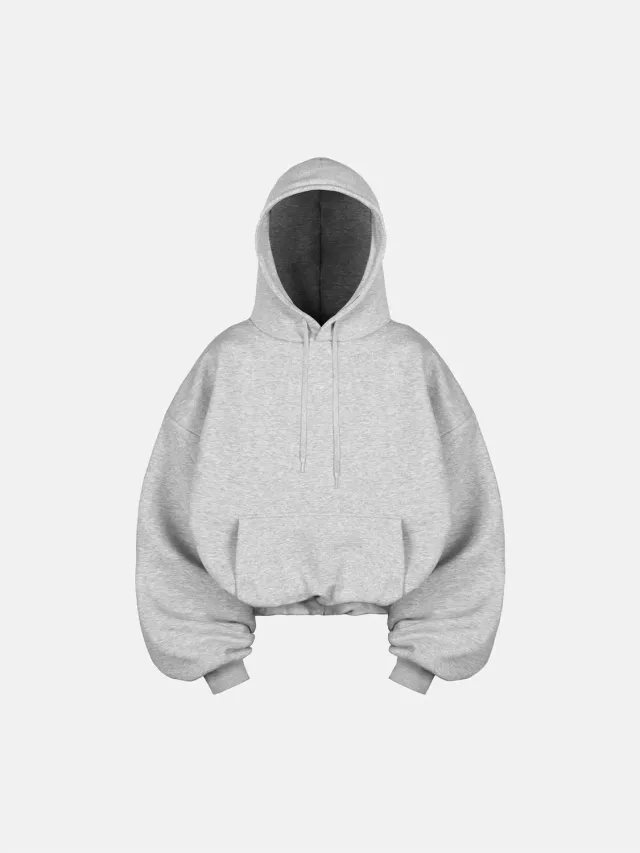 Enrage Bubble Hoodie hanorac gri bumbac gros