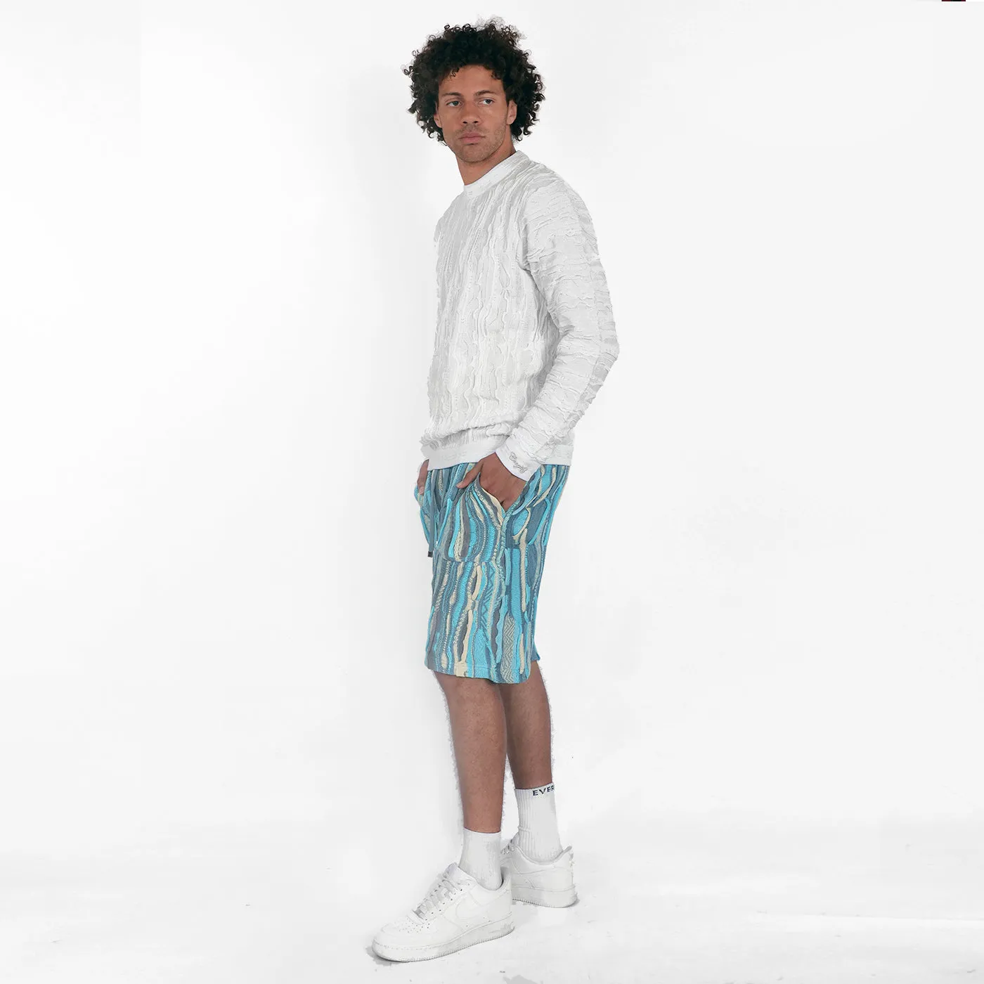 COOGI Ocean Blue sort tricotat albastru bumbac
