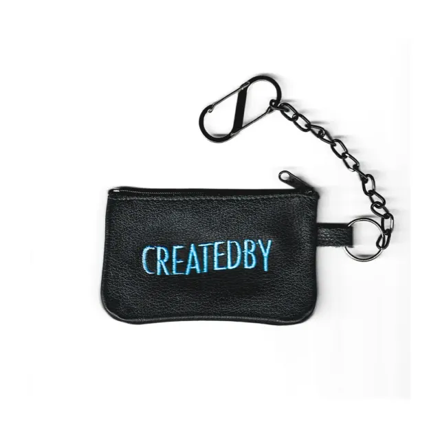 CREATEDBY Classic Logo portofel chei piele fermoar