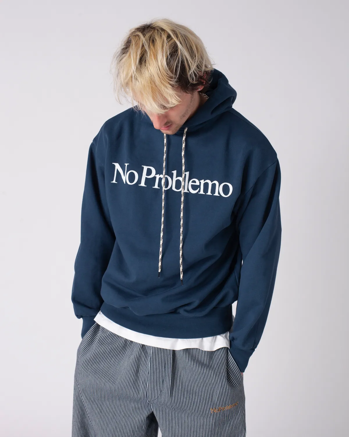 No Problemo Hoodie hanorac bleumarin bumbac