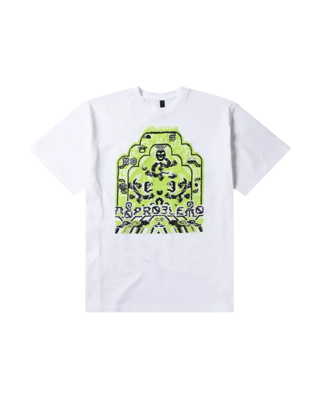 No Problemo Rugged tricou alb bumbac greu
