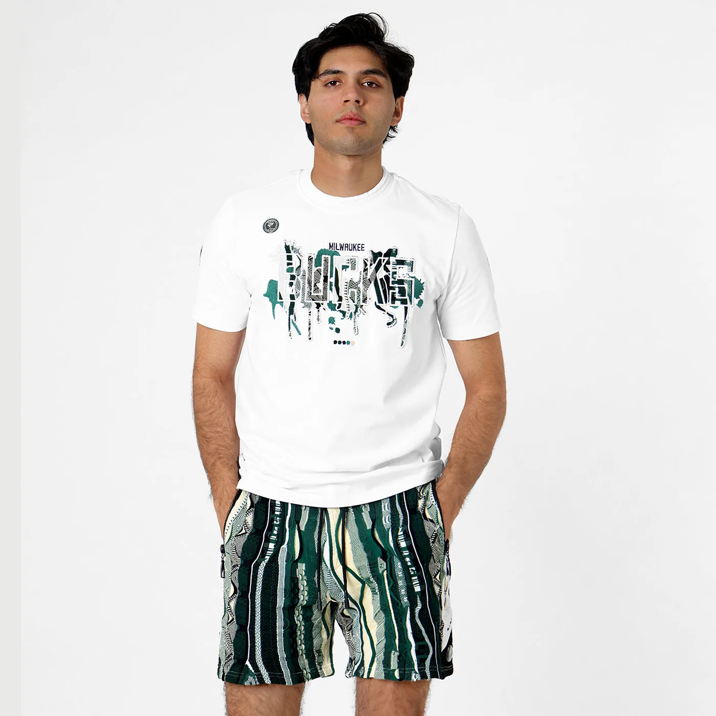 COOGI X NBA Protege Milwaukee Bucks tricou bumbac brodat