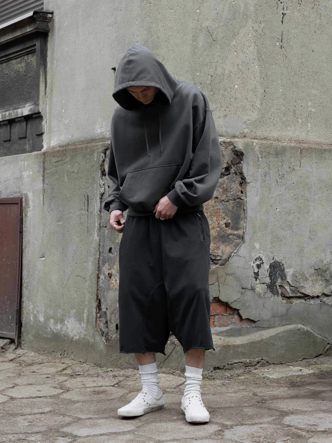 Enrage Blanc Hoodie hanorac grafit 100% bumbac
