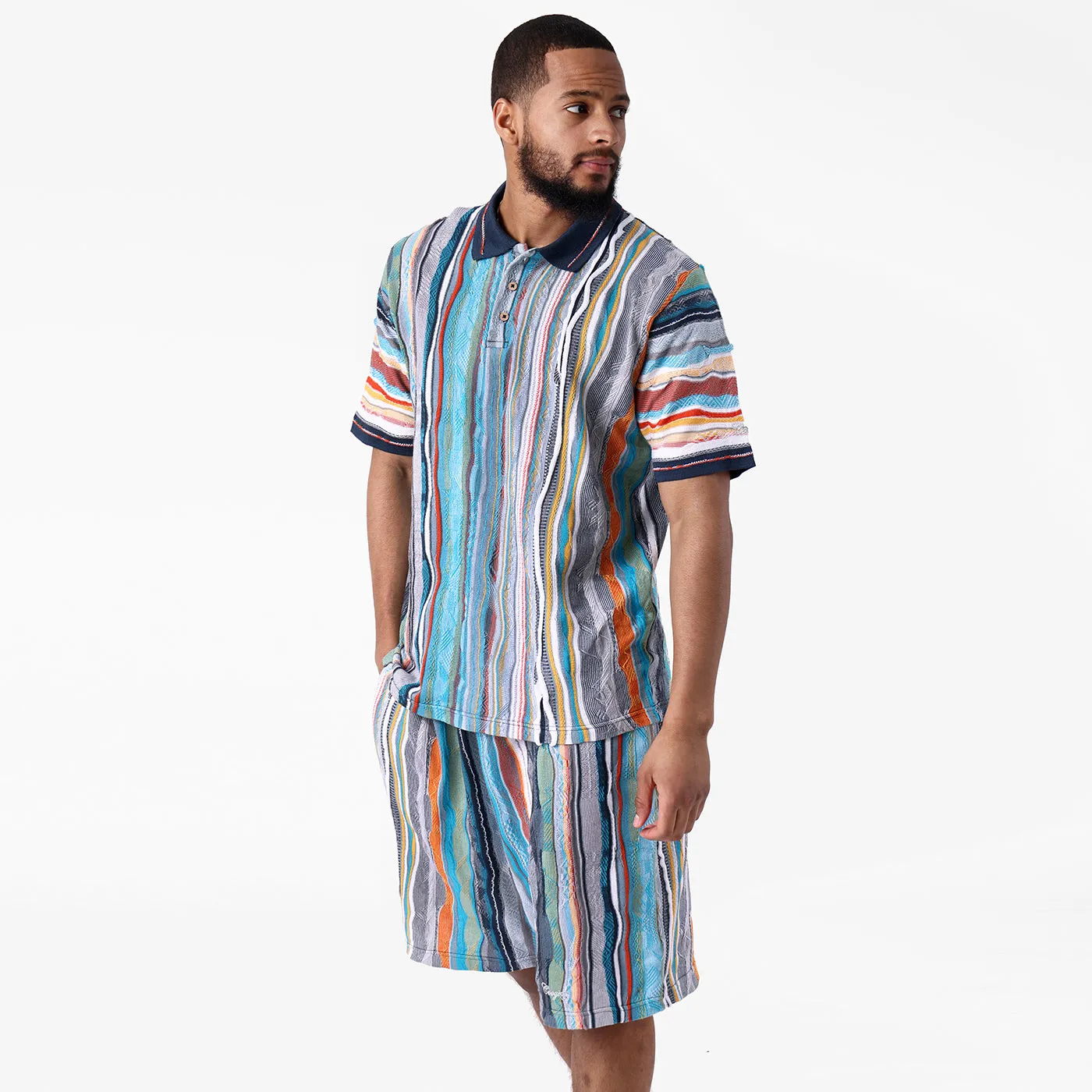 COOGI Light Weight pantaloni scurti albastru-gri bumbac