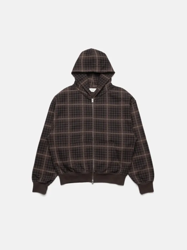 Enrage Zip Hoodie hanorac tartan cu fermoar