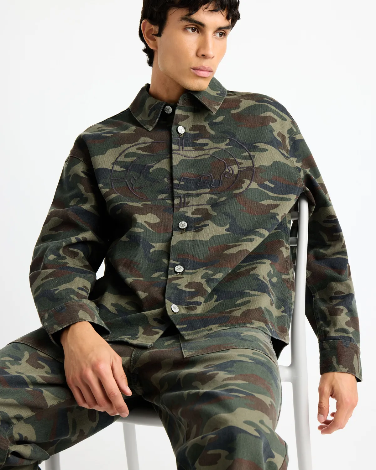Ecko Red Ridgewood geaca twill din bumbac cu nasturi