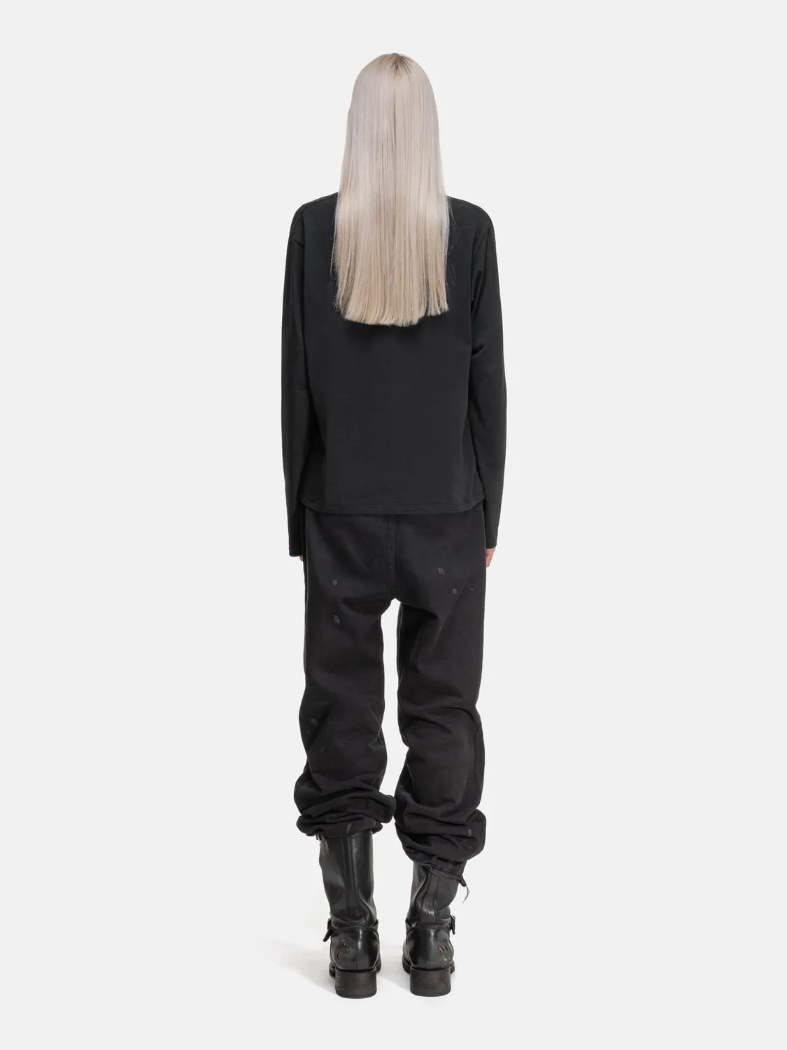 Enrage Casino Pants pantaloni negri bumbac