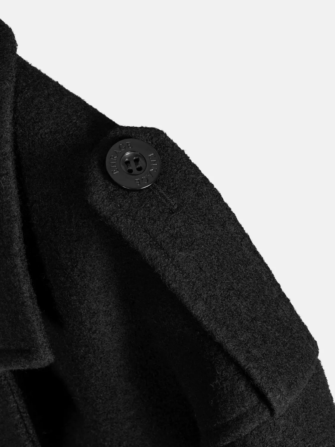 Enrage Lazy Coat palton negru lana