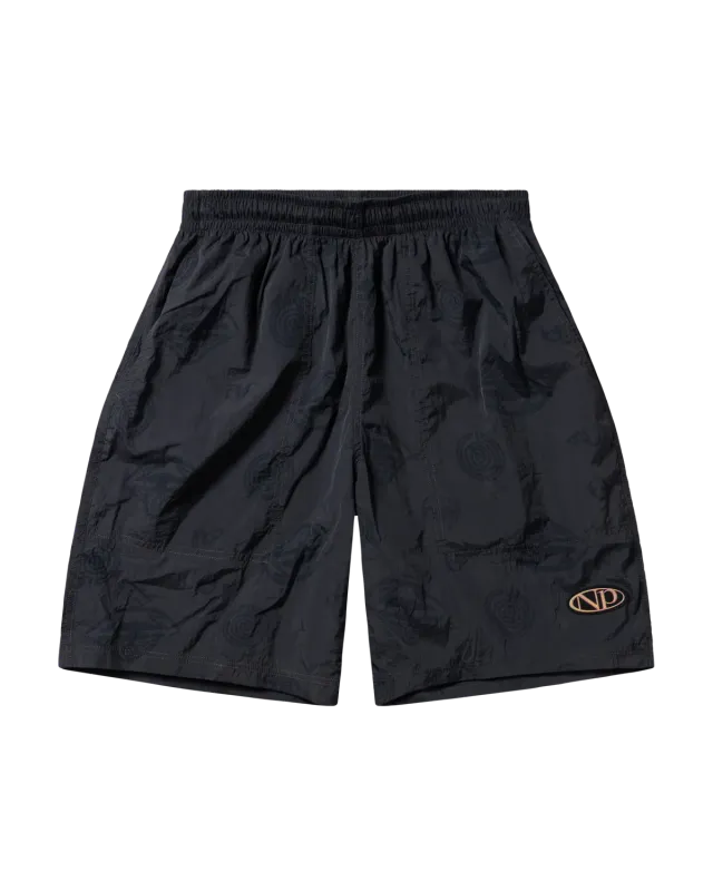 No Problemo Space Travel pantaloni scurti negri nailon