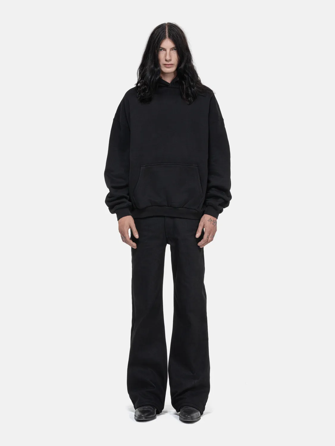 Enrage Massive Hoodie hanorac negru oversize 500gsm