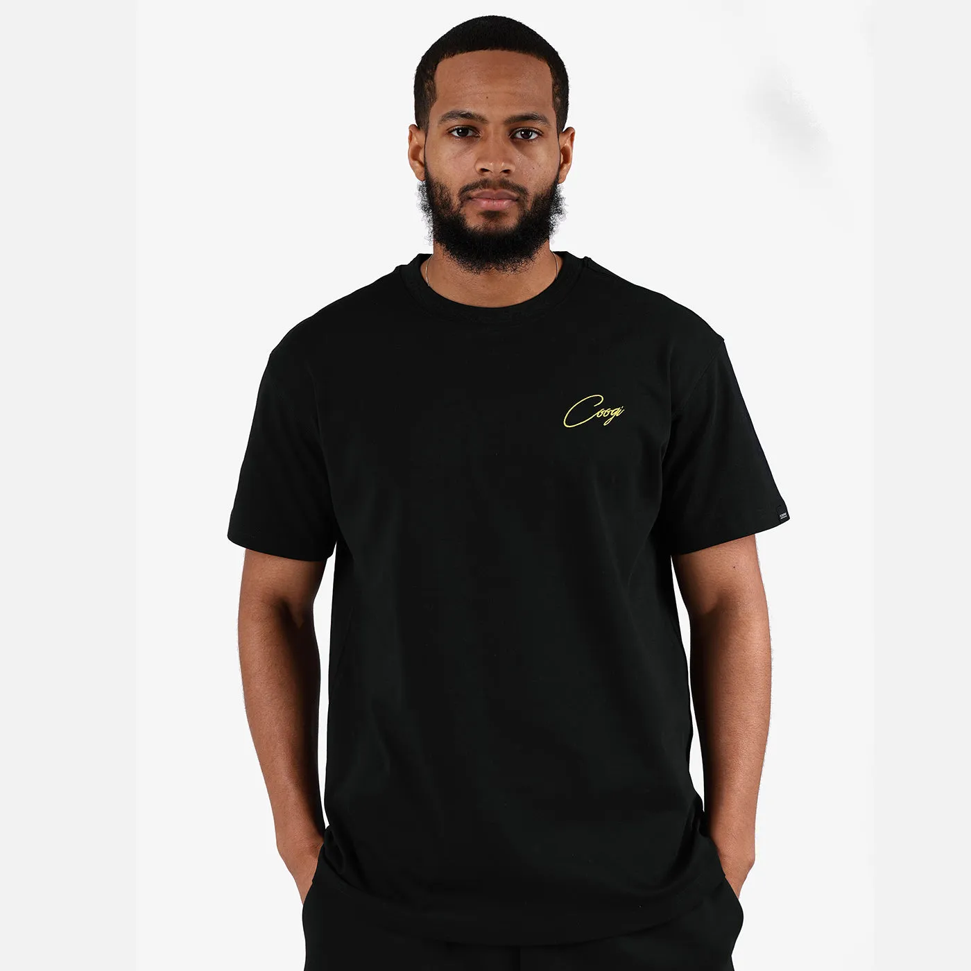 COOGI Script Tee tricou negru bumbac premium