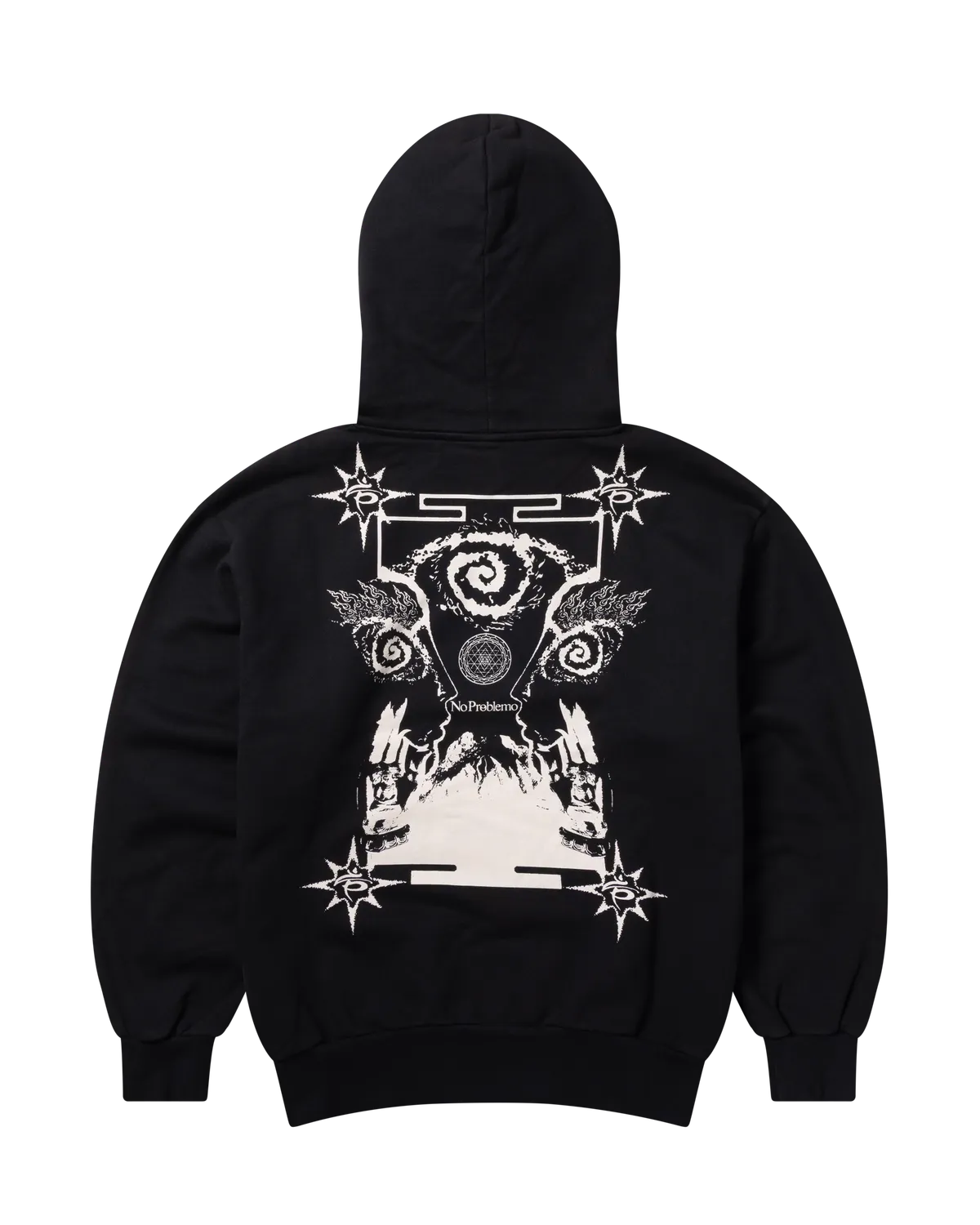 No Problemo Holy Mountain hoodie hanorac negru bumbac