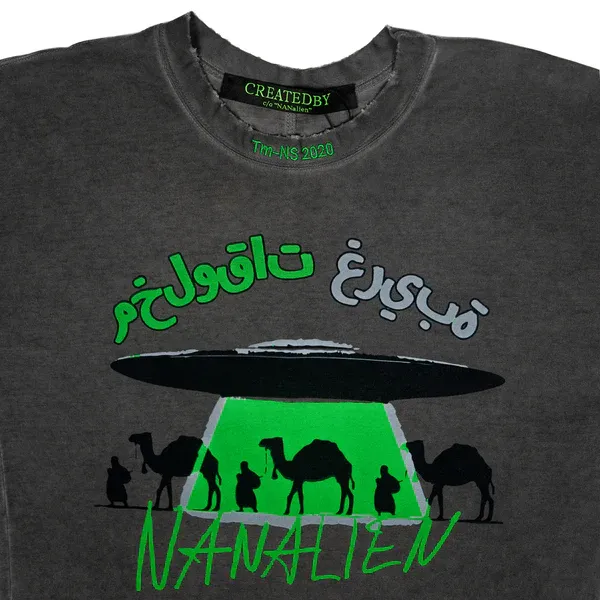 CREATEDBY Saudi Arabi tricou vintage greu oversize