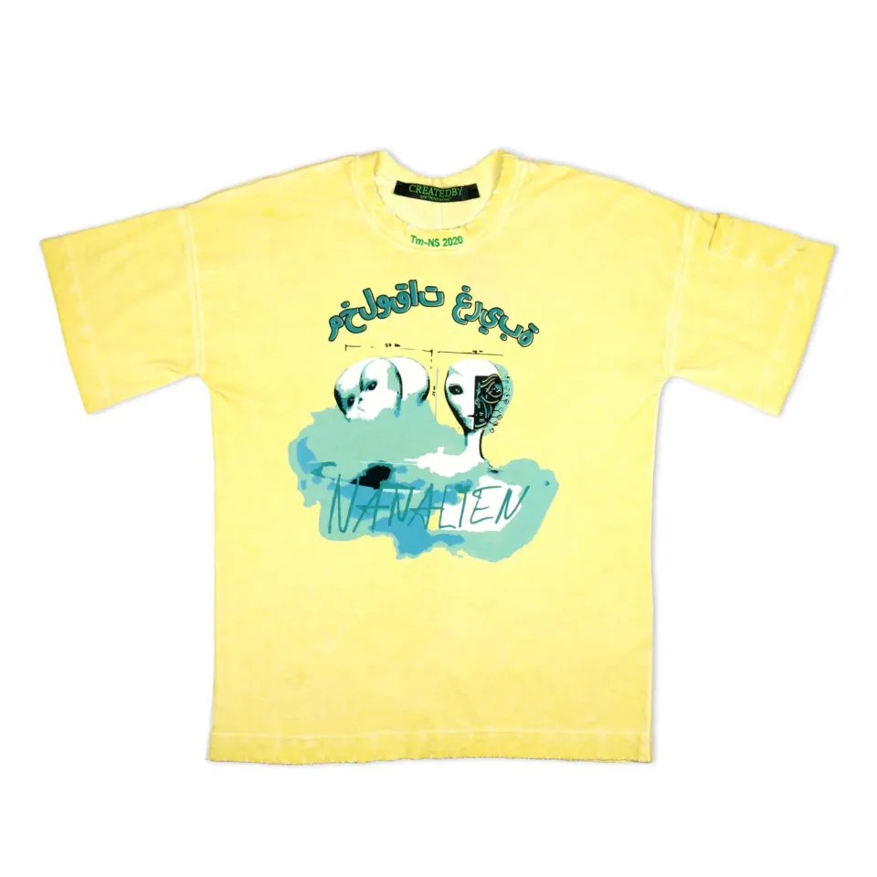 CREATEDBY Alien Creatures tricou crem heavy