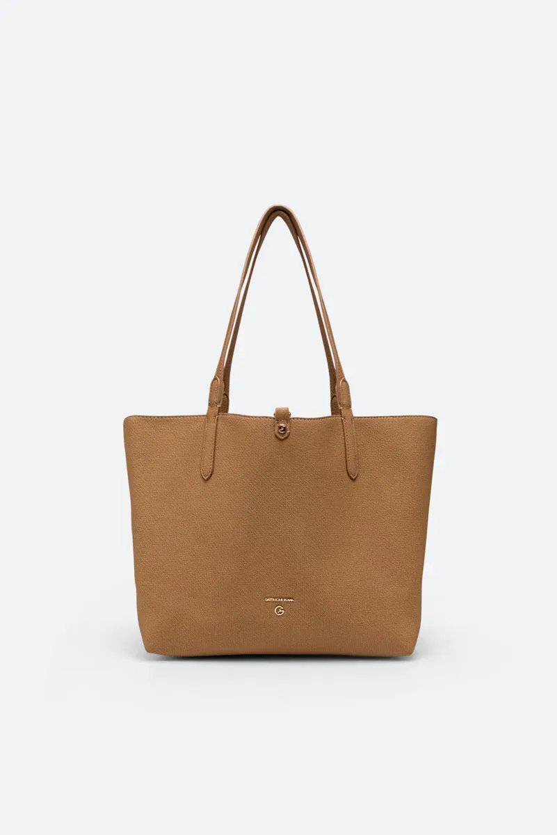 Gattinoni Teodosia Reversible geantă umăr cognac 29 cm