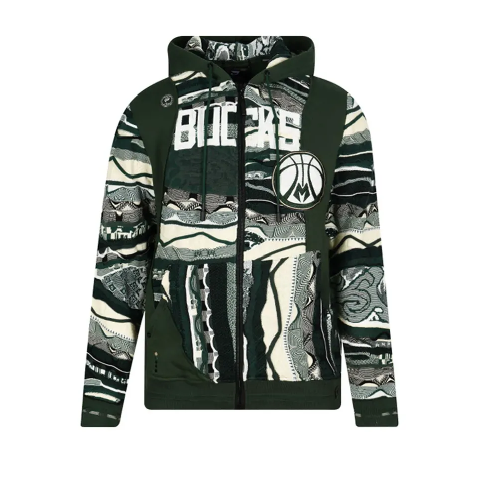 COOGI x NBA Milwaukee Bucks hanorac fermoar bumbac