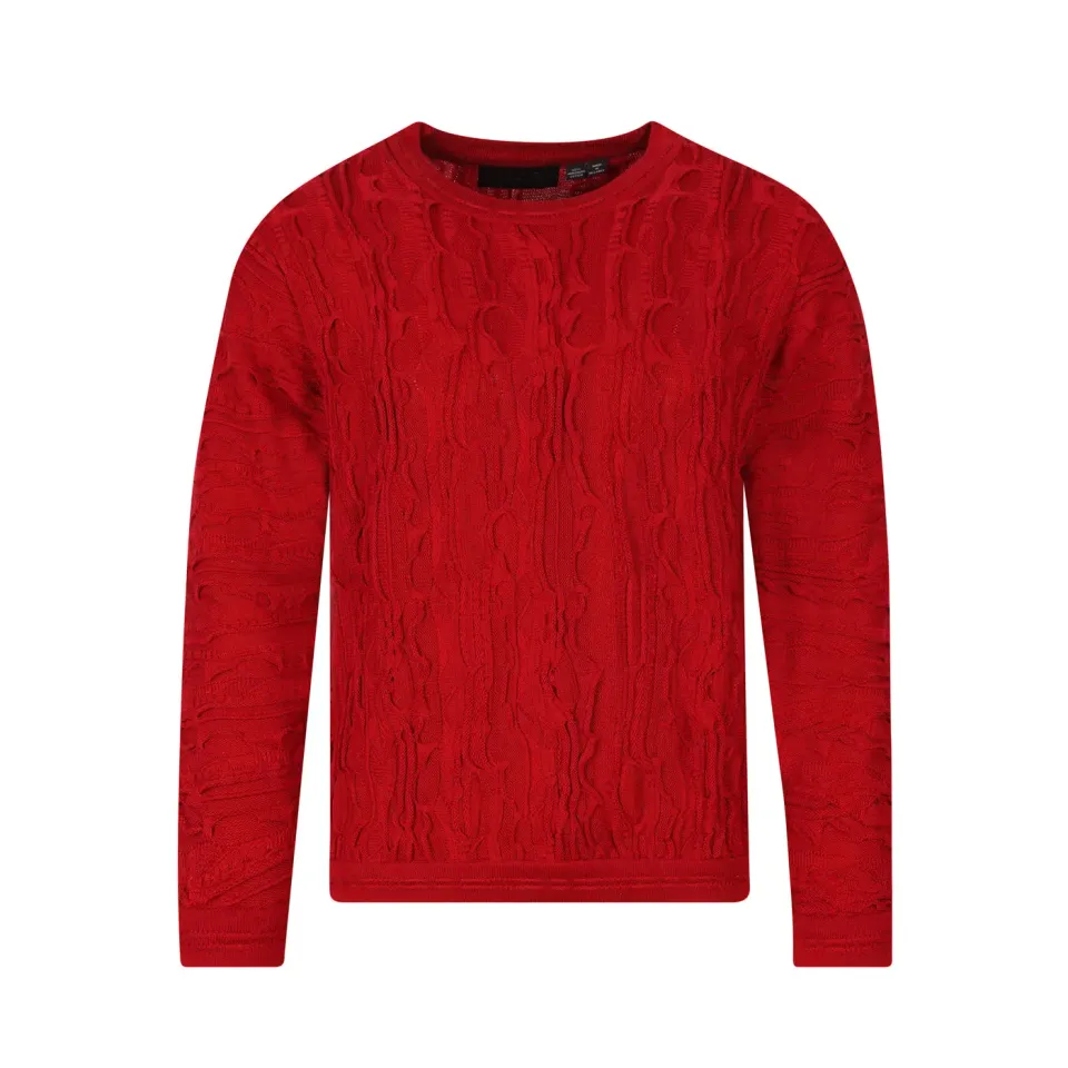 COOGI Red Alert pulover barbati rosu bumbac tricotat