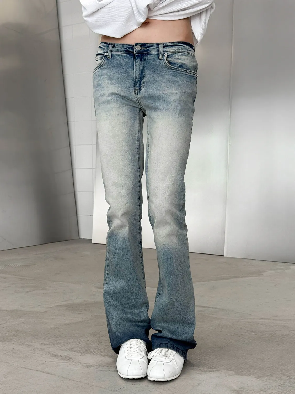 Enrage Flared Jeans blugi evazati Wet Blue