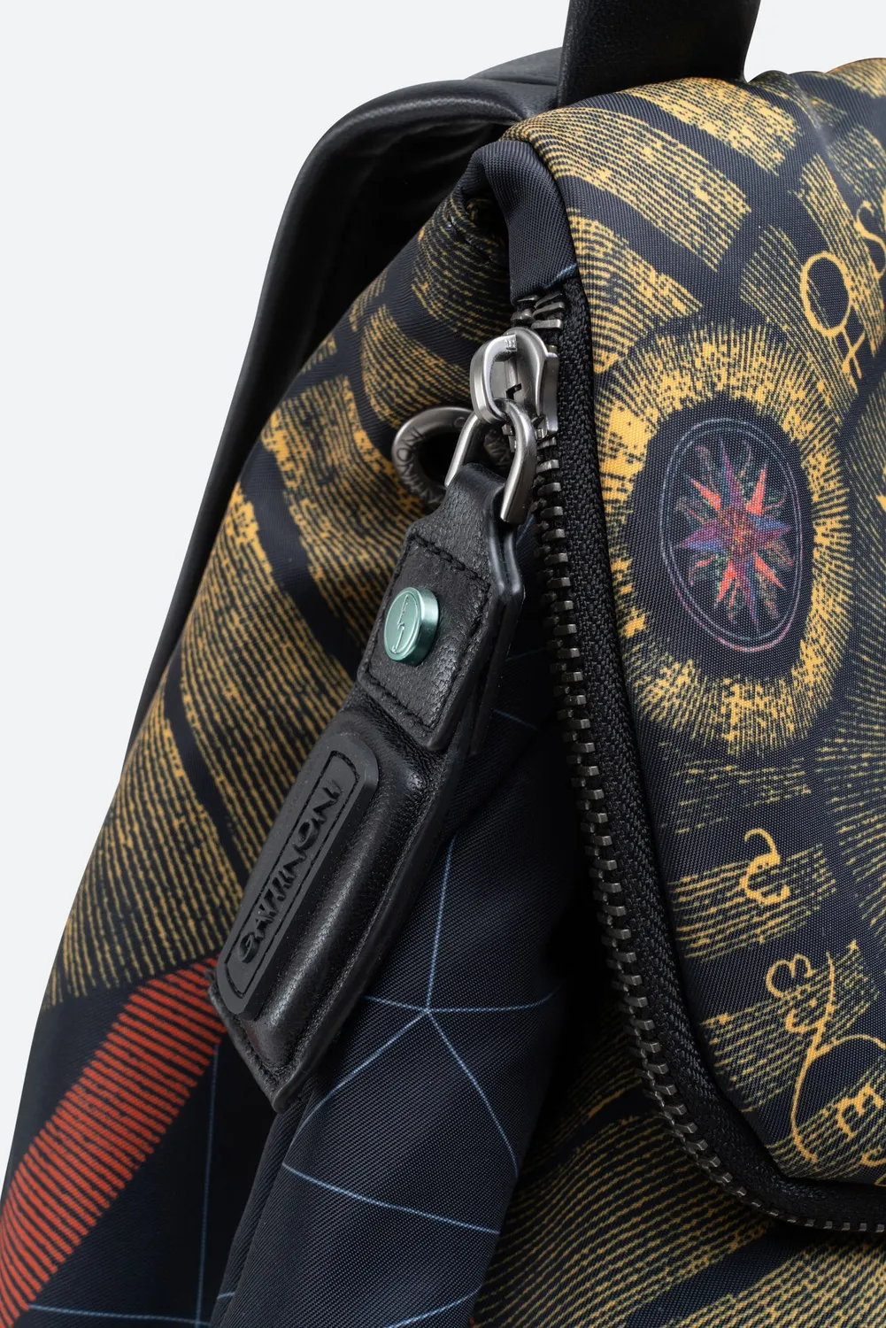 Gattinoni Planetarium Black rucsac mare negru tehnic piele