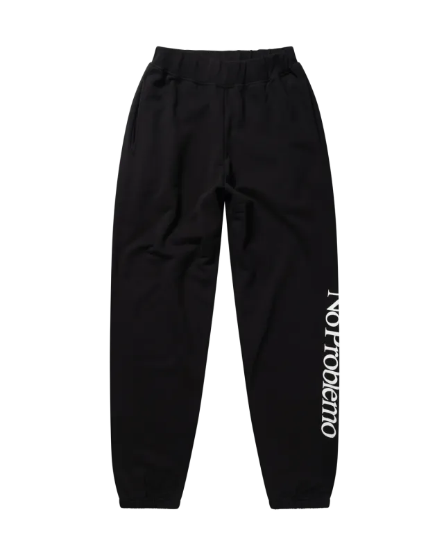 No Problemo Sweatpant pantaloni negri bumbac