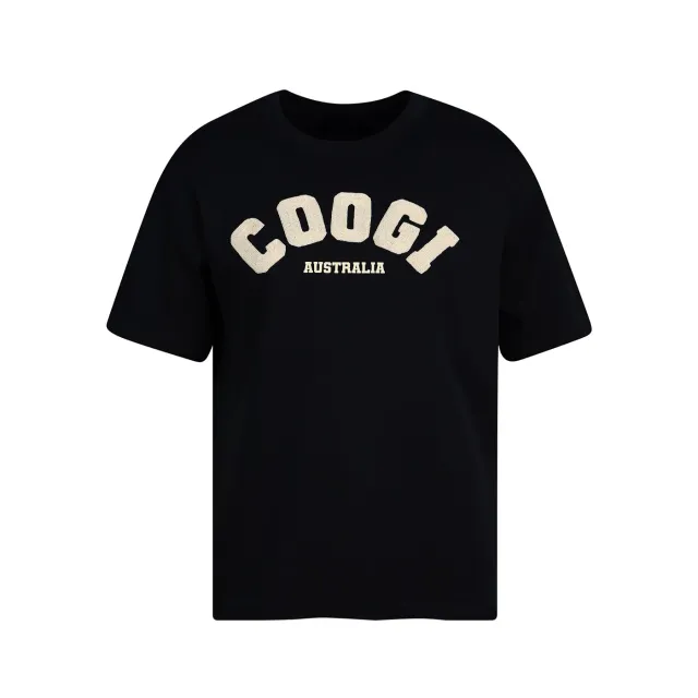 COOGI Applique tricou negru bumbac clasic