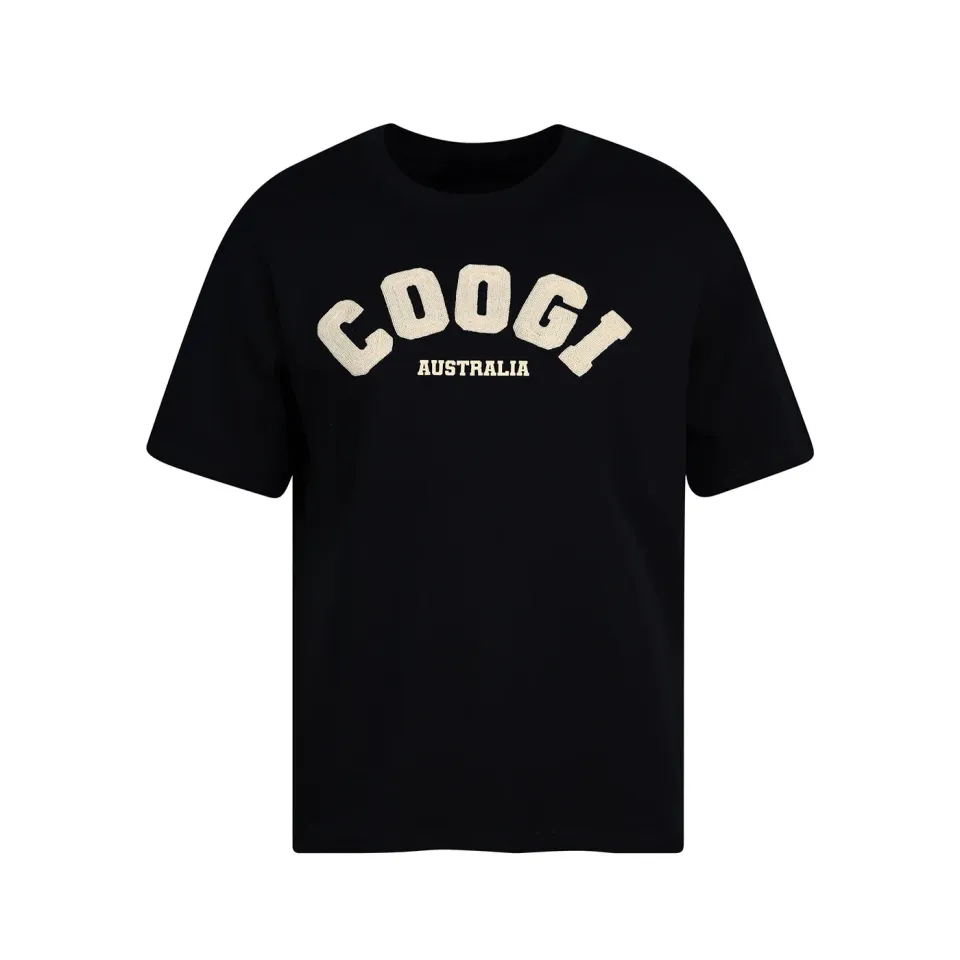 COOGI Applique tricou negru bumbac clasic