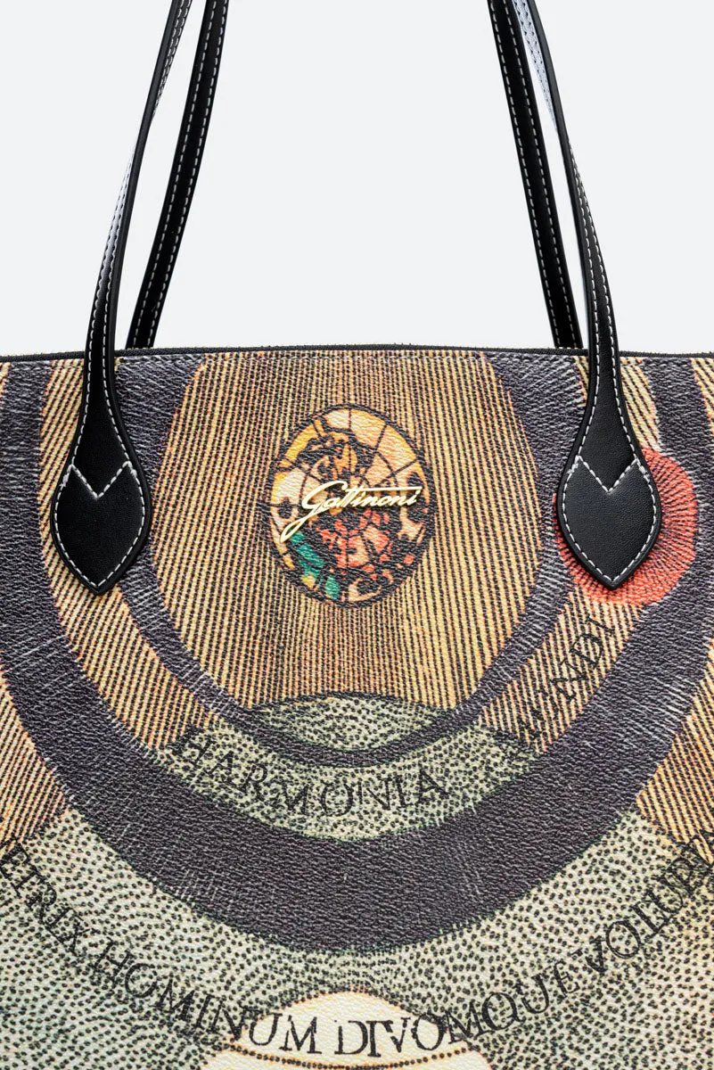 Gattinoni Planetarium Classic geanta shopping mare imprimata