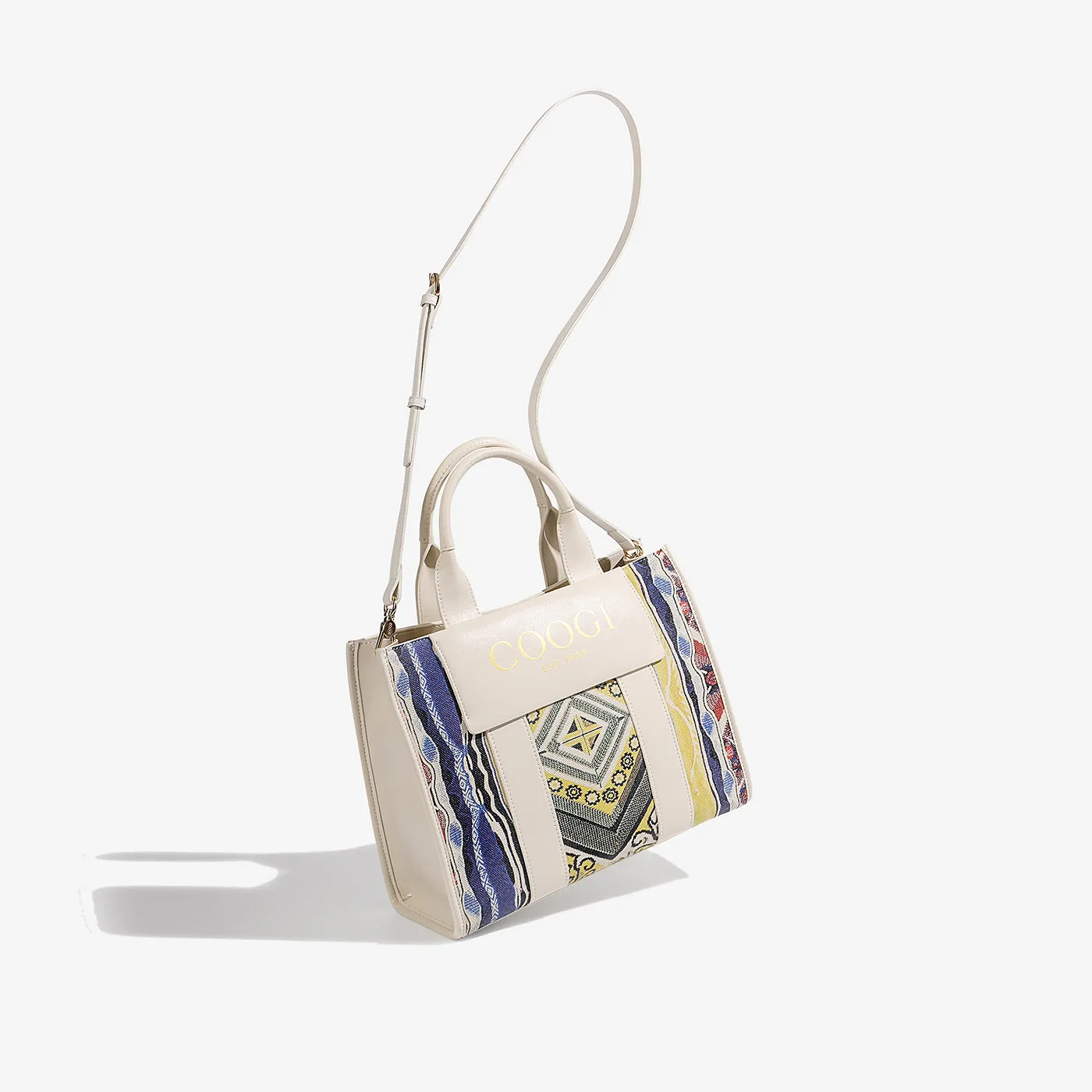 COOGI Hamptons geanta tote cream piele ecologica