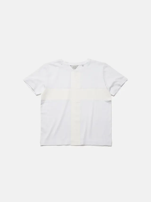 Enrage Round Neck Tee tricou alb bumbac bandă