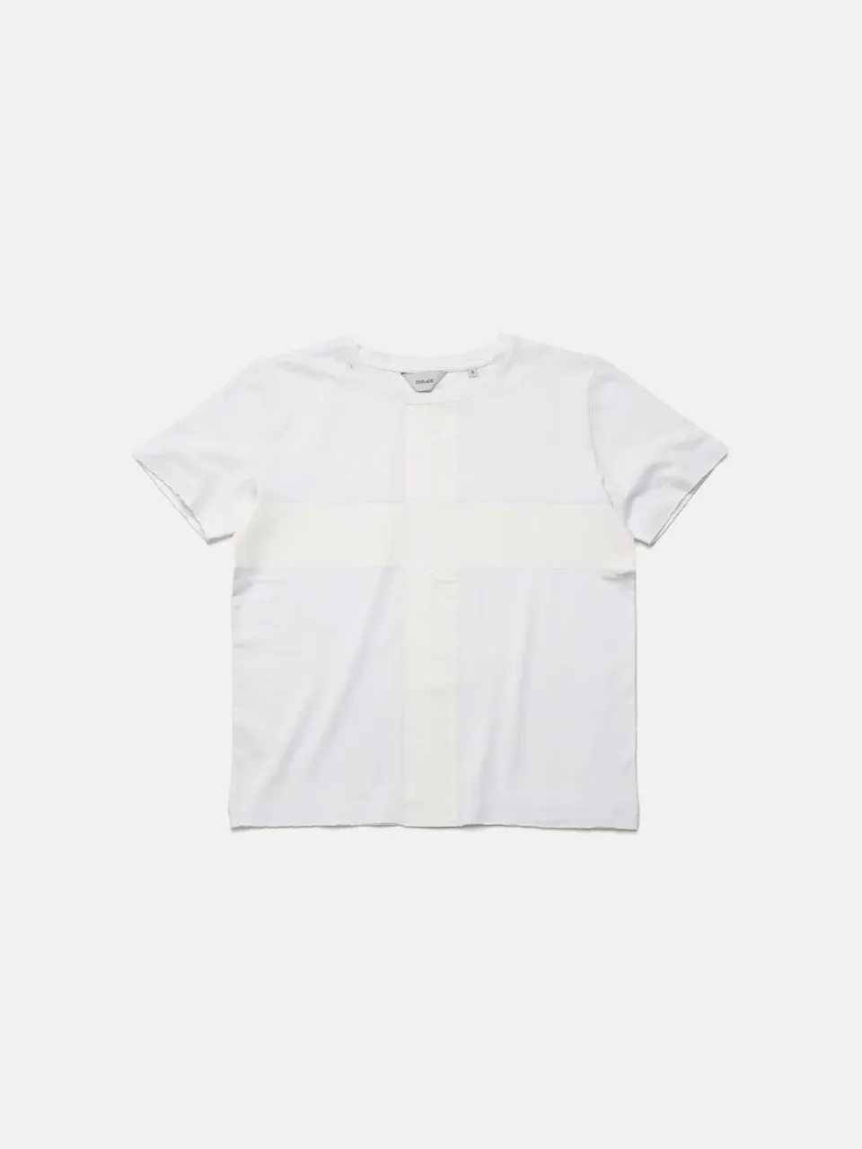 Enrage Round Neck Tee tricou alb bumbac bandă