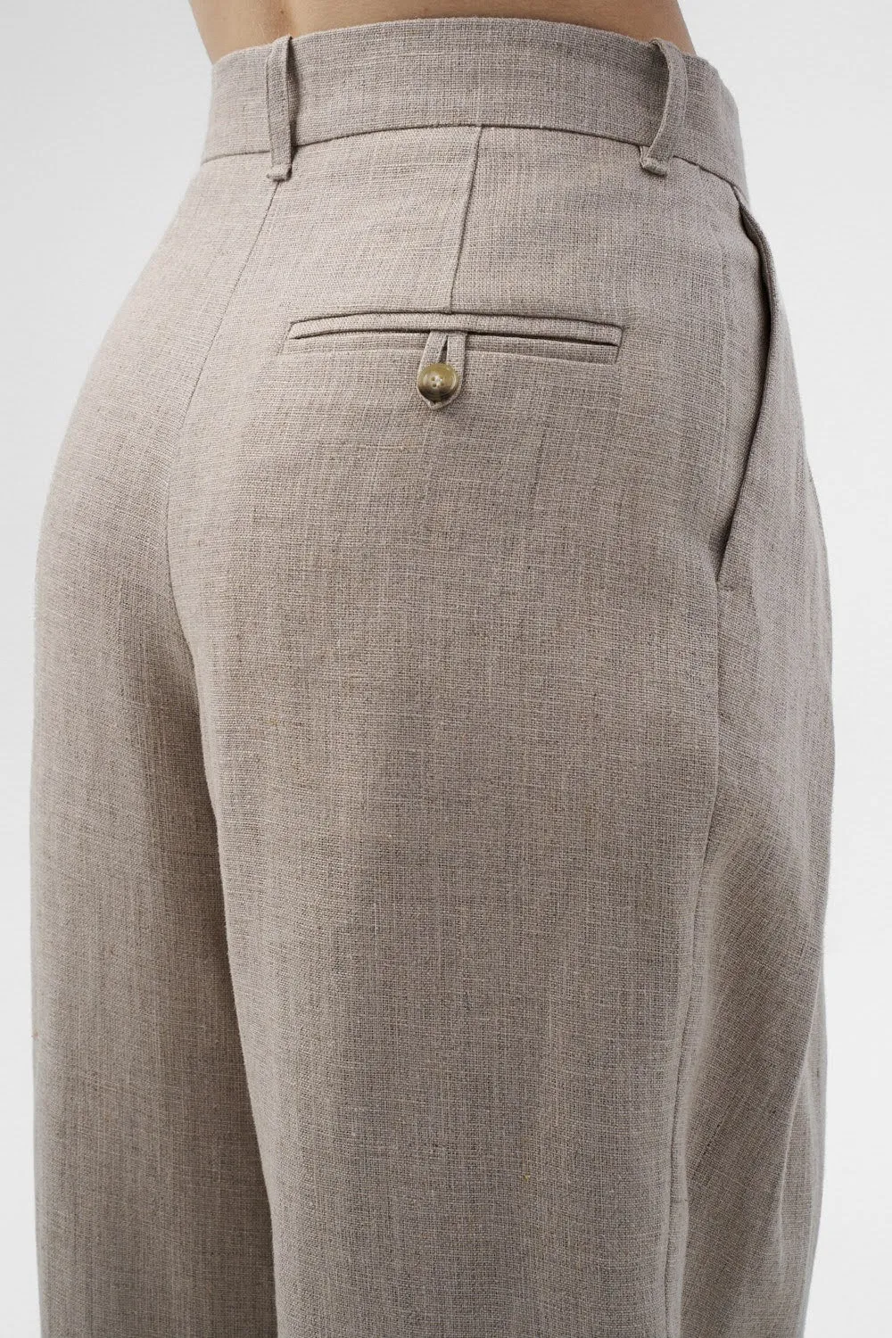 Dualitae MANON pantaloni bej in 100% XS-XXL