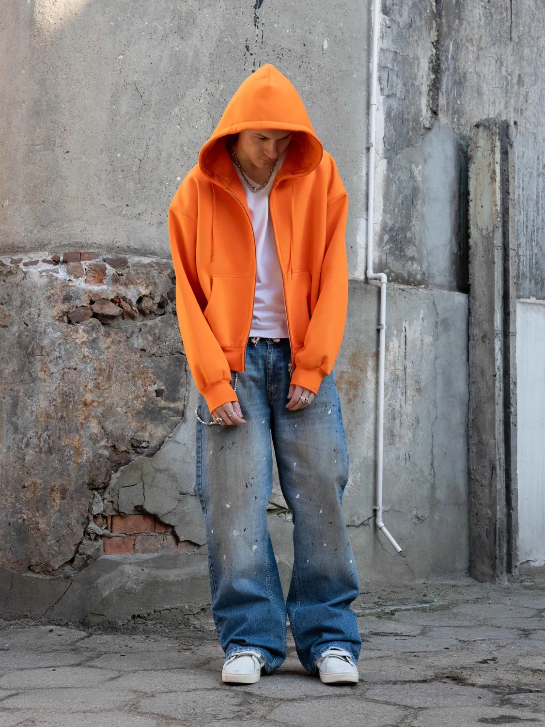Enrage Bubble hanorac cu fermoar Orange BubbleFleece