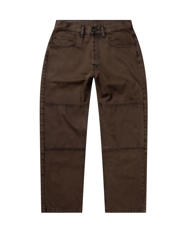 No Problemo Double Knee pantaloni Brown denim cargo