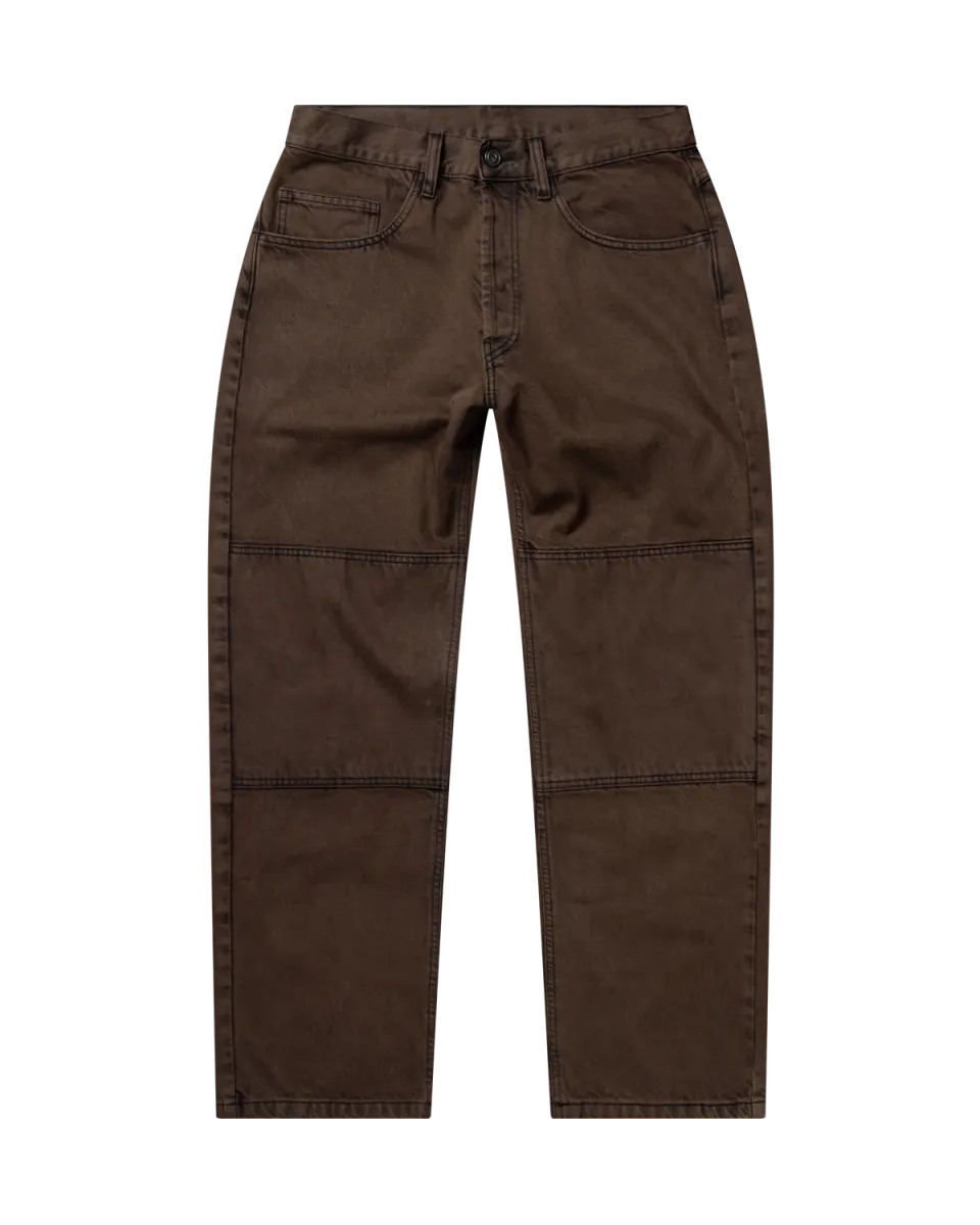 No Problemo Double Knee pantaloni Brown denim cargo