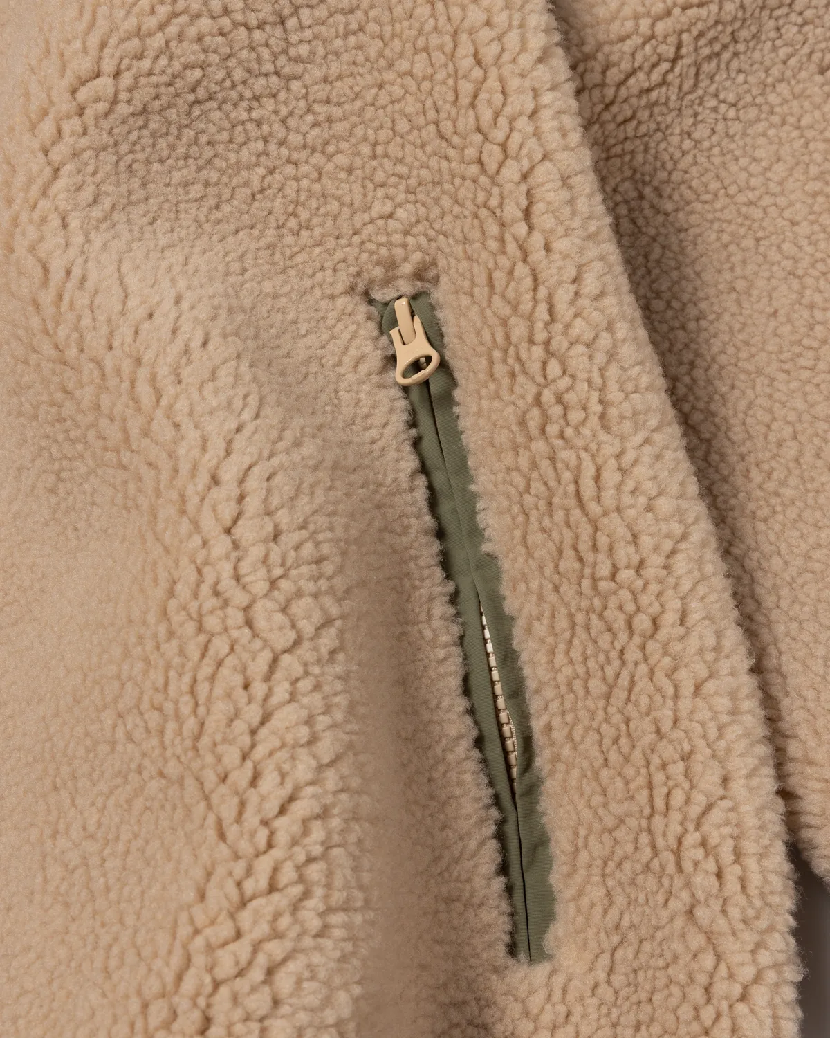 No Problemo Heavy Fleece geacă ecru polar