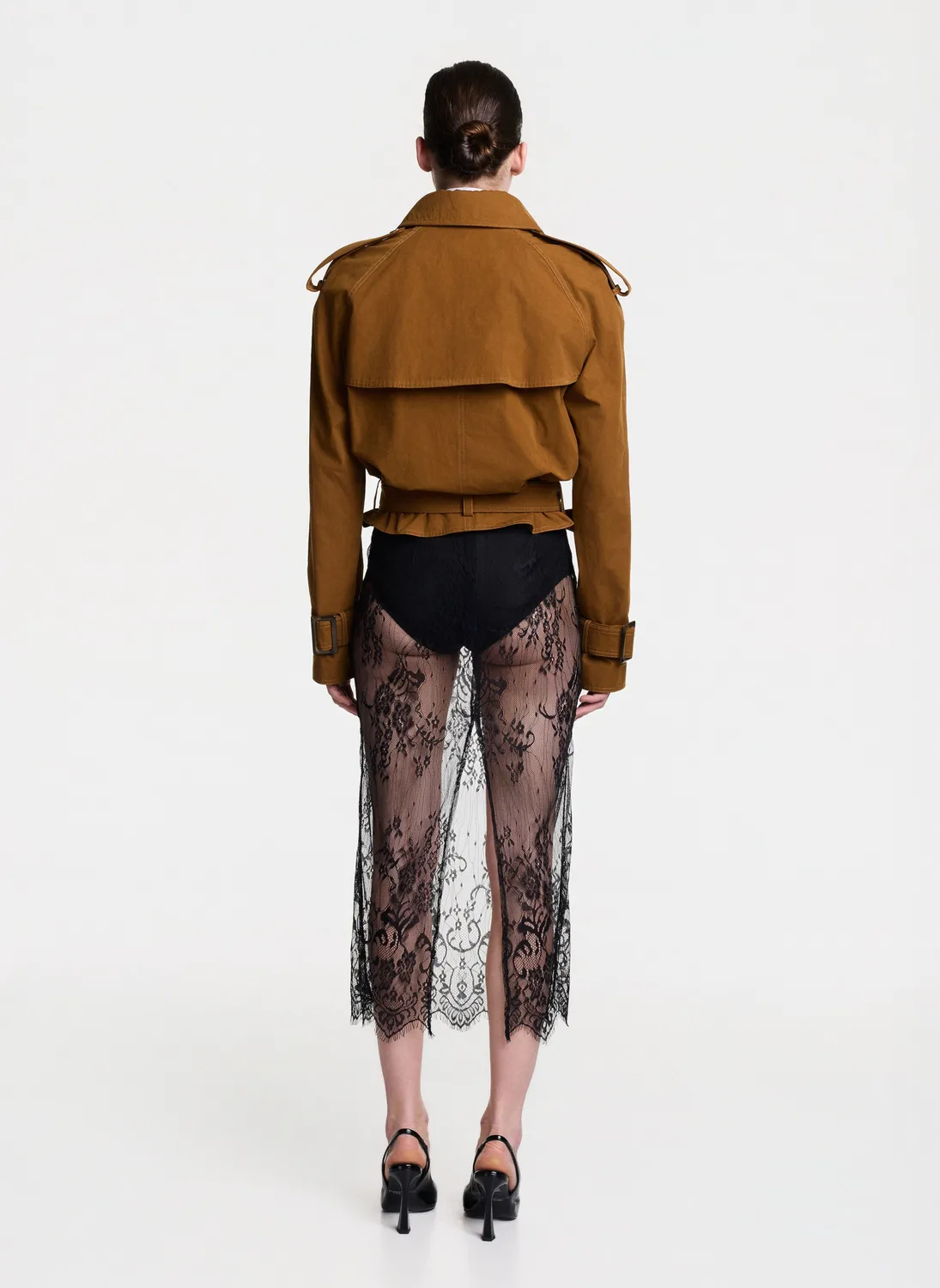 Dualitae Short Trench trenci scurt camel S-M