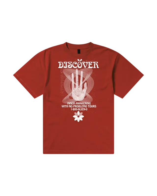 No Problemo Discovery SS Tee NP60006.06 tricou rosu bumbac greu