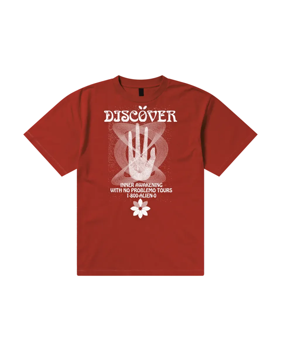 No Problemo Discovery SS Tee NP60006.06 tricou rosu bumbac greu