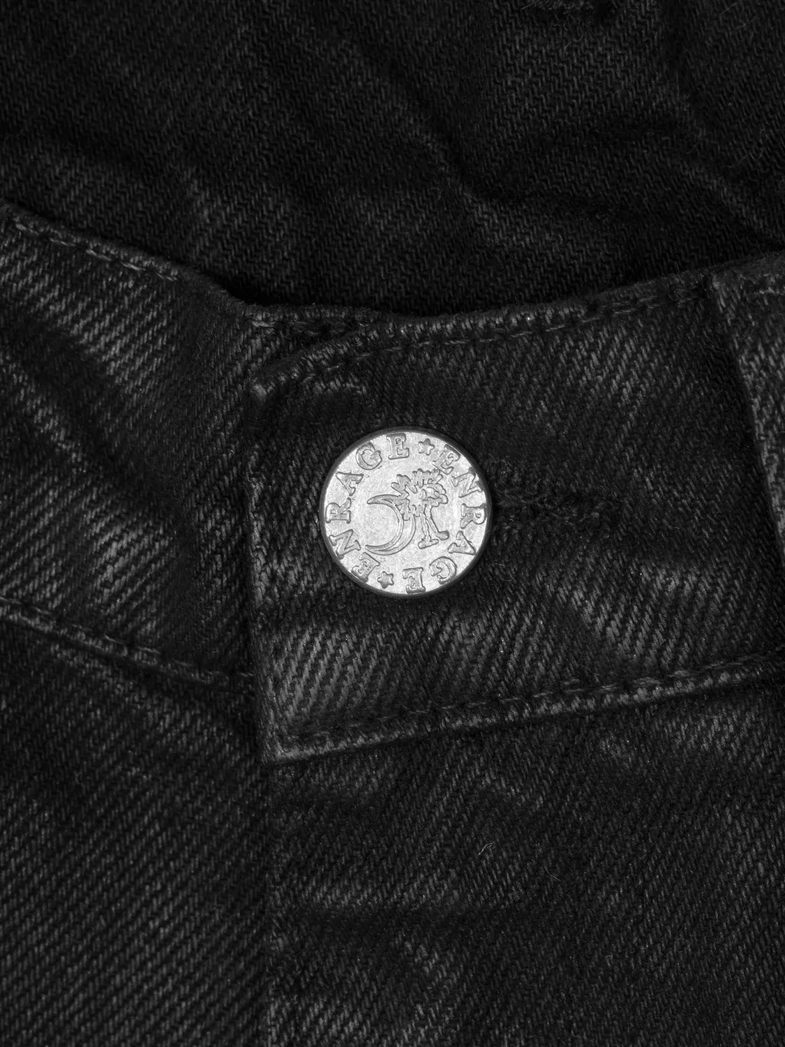 Enrage Flared Jeans blugi negri cerati