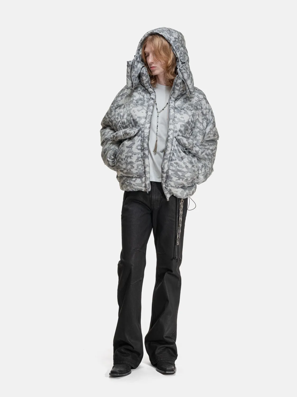 Enrage Puffy Digital Camo geaca groasa cu gluga detasabila