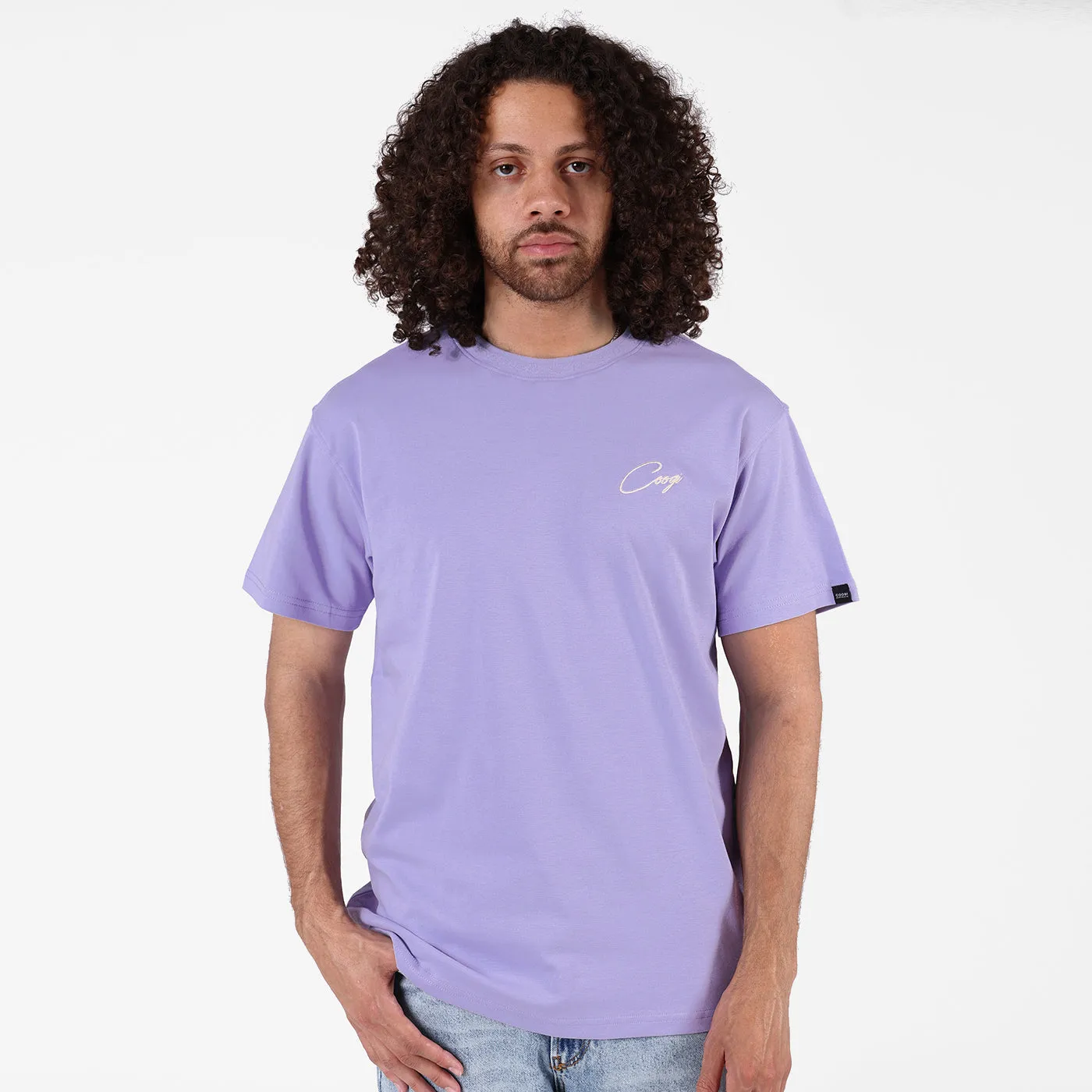 COOGI Script tricou bleu deschis bumbac