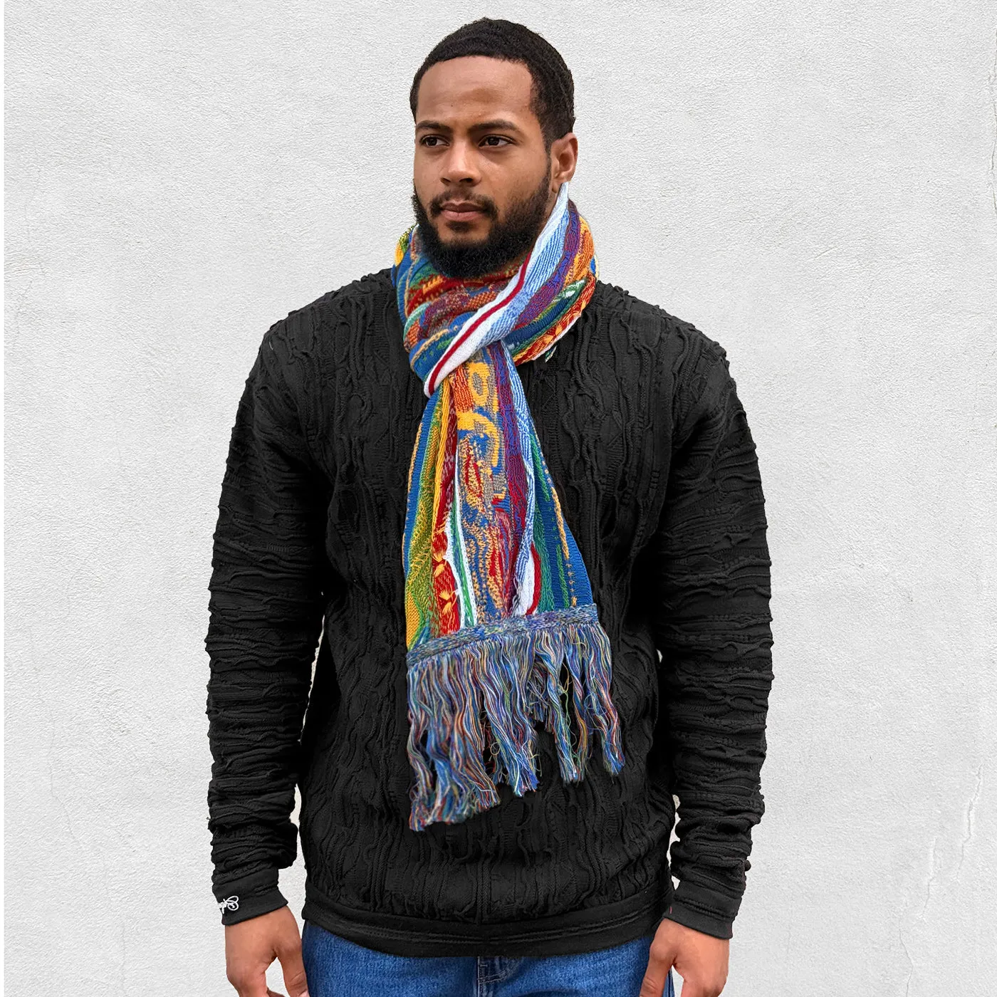 COOGI Classic Knit fular tricot multicolor 77 inch