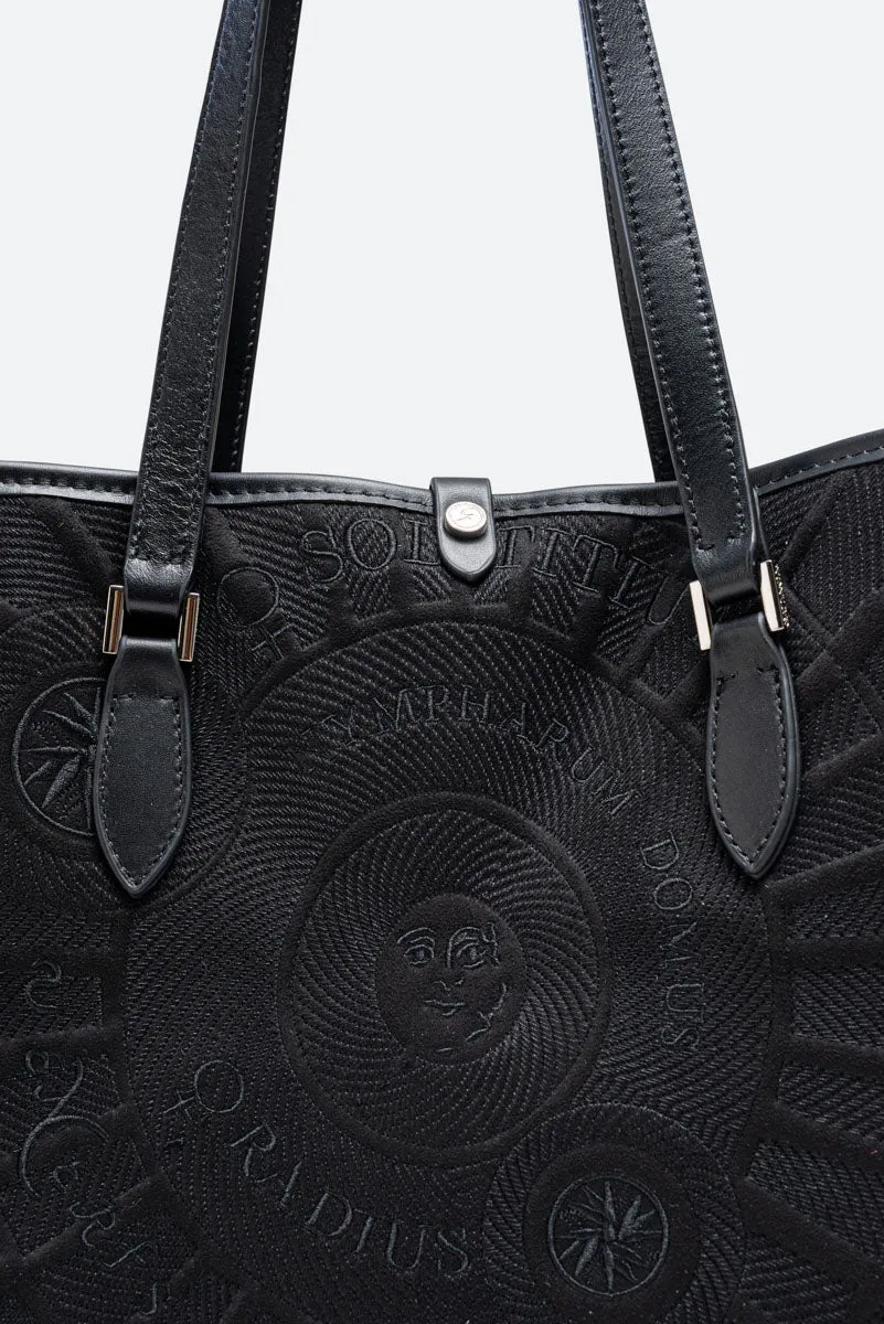 Gattinoni Planetarium Sole Geanta Tote Nero brodata
