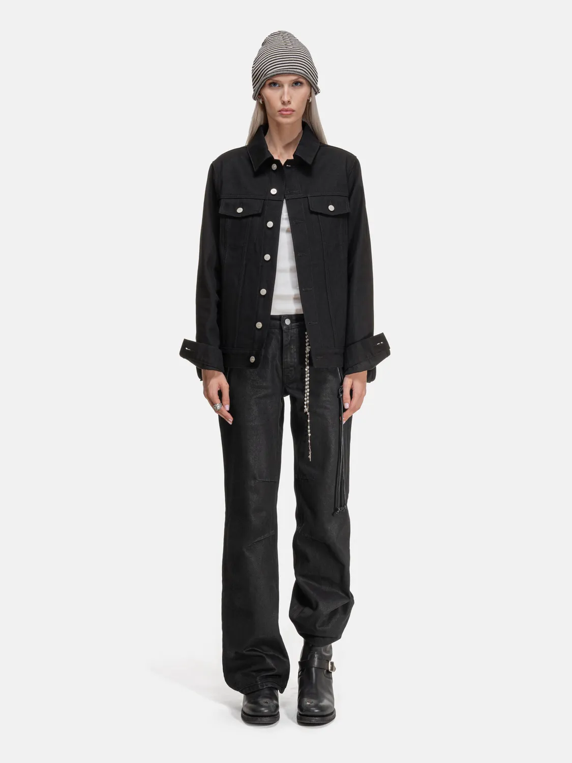 Enrage Bootcut Jeans blugi negri ceruiti