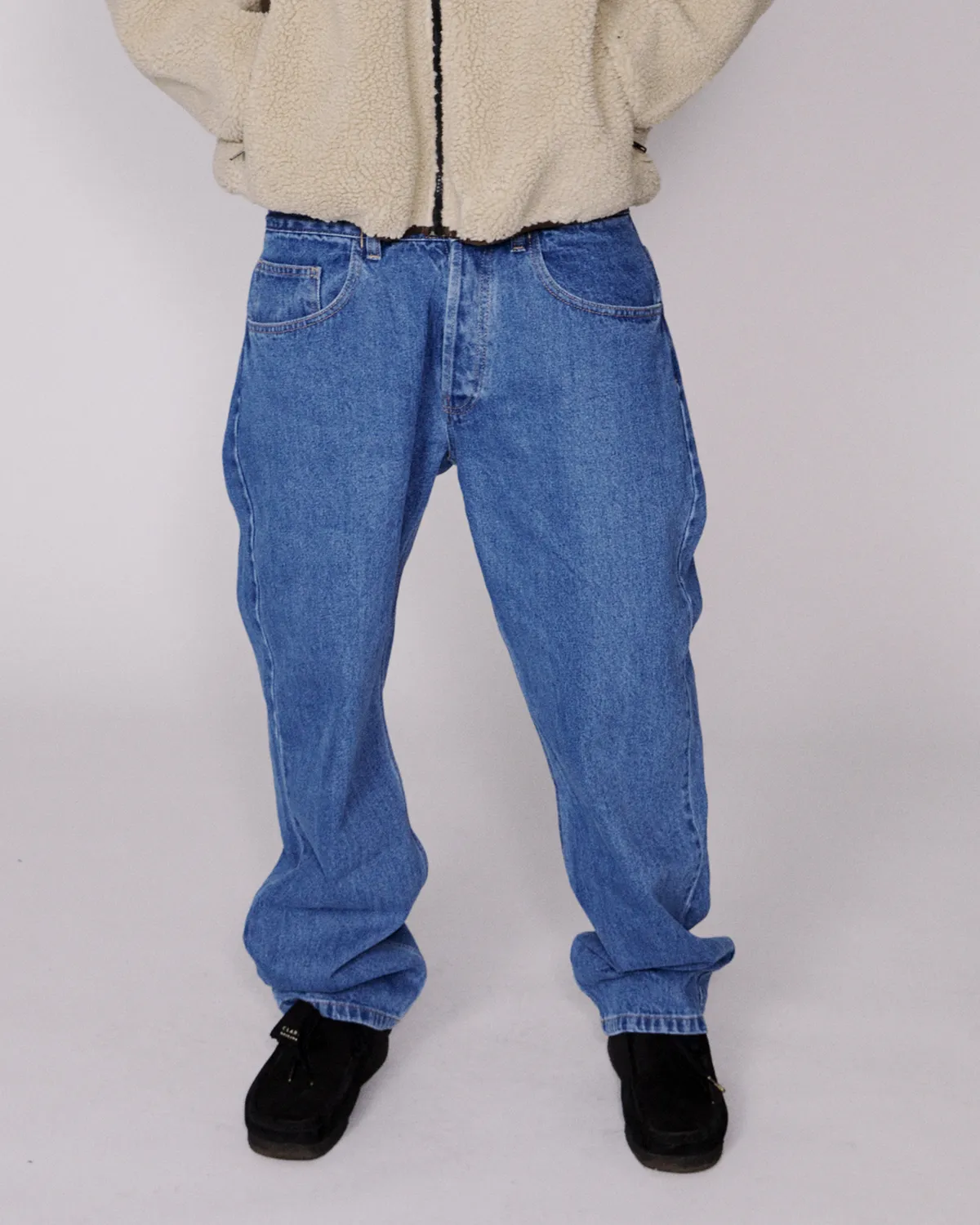 No Problemo Bagi Jean blugi baggy albastri bumbac